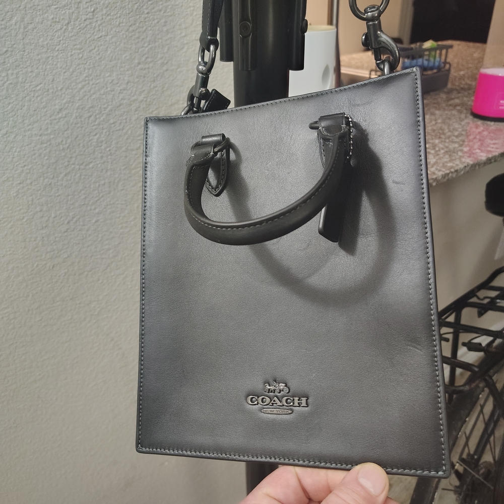 Coach Black Leather Men's Messenger Bag